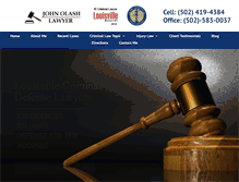 Tablet Screenshot of criminallawyerlouisvilleky.com